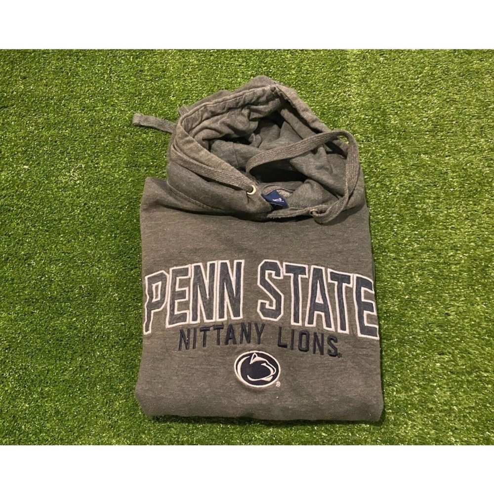 Old Varsity Brand Penn State Nittany Lions arch hoodie sweatshirt small gray